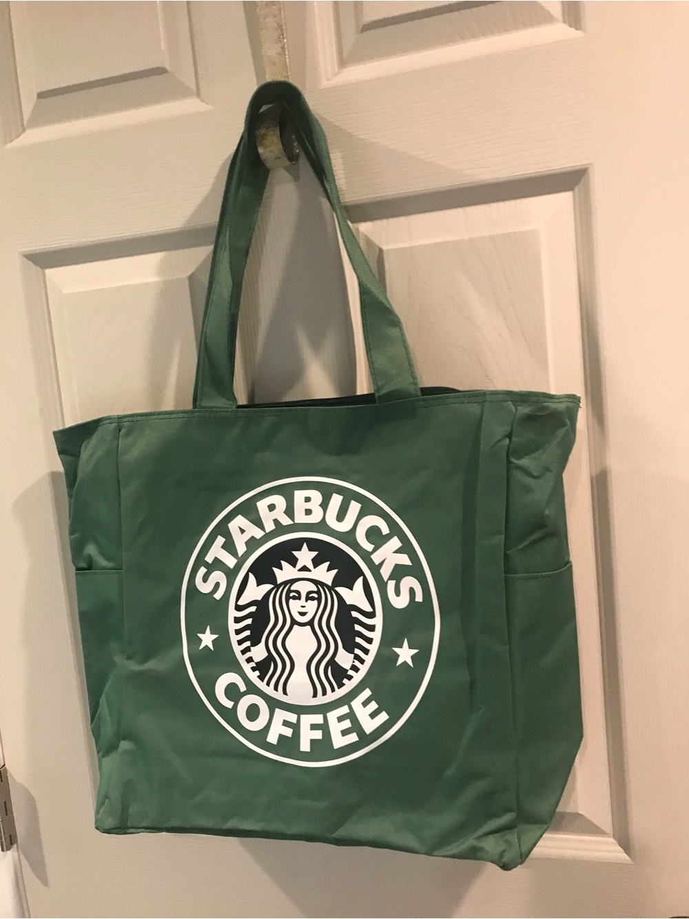 Starbucks Green Logo Tote Bag with White Emblem - Picture 2 of 7